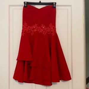 Mini red dress